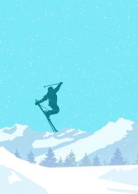 SKIING VINTAGE POSTER