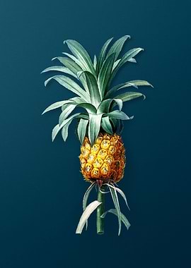 Vintage Pineapple Drawing