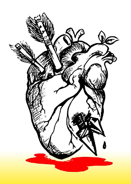 Bleeding Heart with Arrows