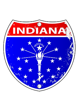 Indiana Flag Sign