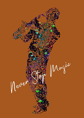 never stop music art