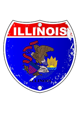 Illinois Flag Sign