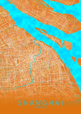 Shanghai China City Map