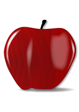Wooden Red Apple