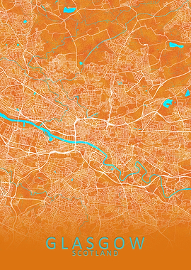 Glasgow Scotland City Map