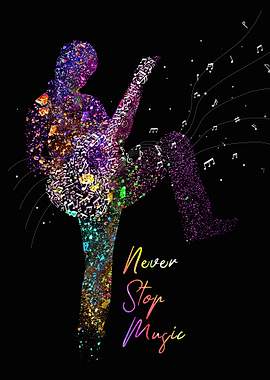 never stop music flash