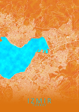 Izmir Turkey City Map
