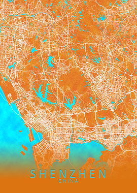 Shenzhen China City Map