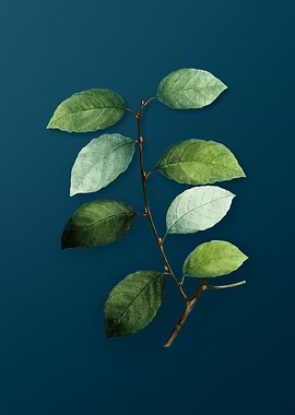 Vintage Florals on Teal