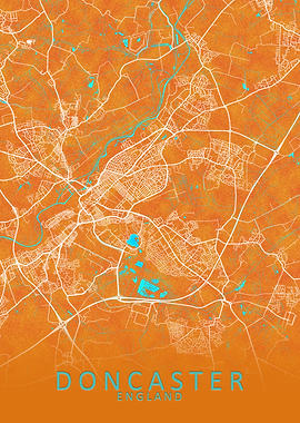 Doncaster England City Map