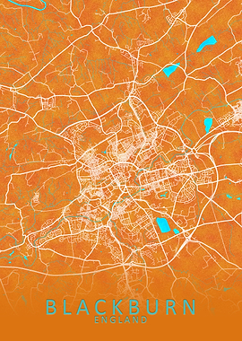 Blackburn England City Map