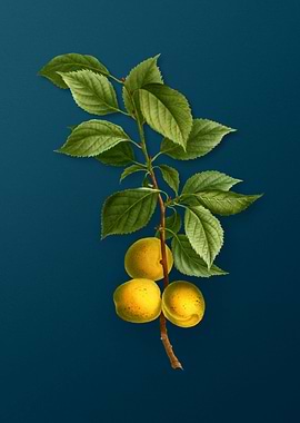 Vintage Florals on Teal