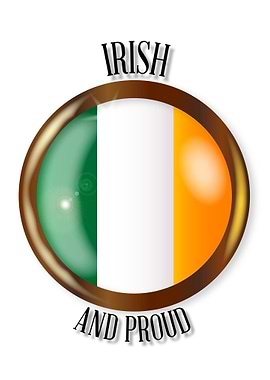 Irish Proud Flag Button