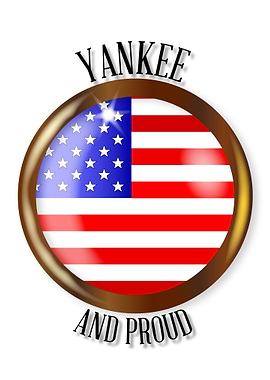 Yankee Proud Flag Button