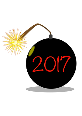Cartoon 2017 New Year Bomb