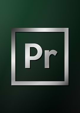 Premiere pro silver logo
