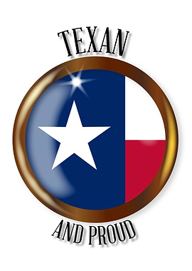 Texas Proud Flag Button