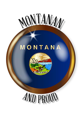 Montana Proud Flag Button