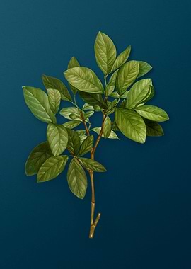 Vintage Florals on Teal