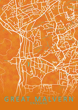Great Malvern England Map