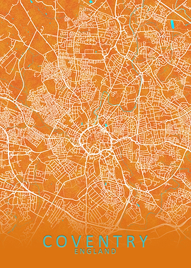 Coventry England City Map