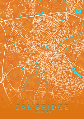 Cambridge England City Map