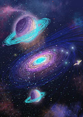 Saturn Space Milky Way