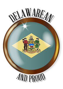 Delaware Proud Flag Button