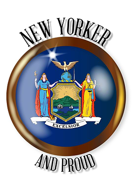 New York Proud Flag Button