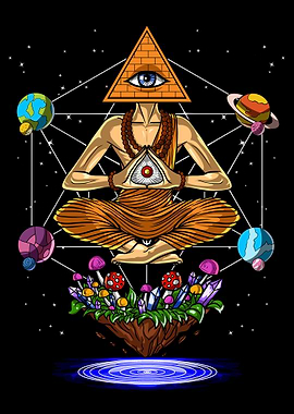 Psychedelic Pyramid Buddha