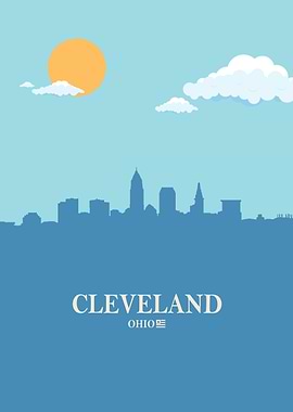 Cleveland City Skyline