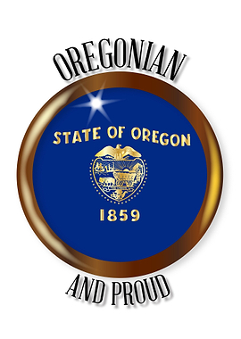 Oregon Proud Flag Button