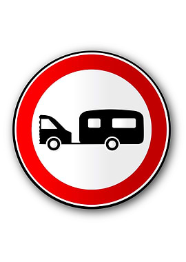 Caravan Road Traffic Sign