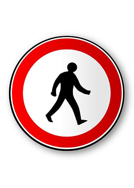 Walking Man Traffic Sign