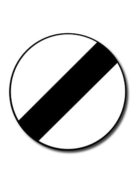 Derestriction Traffic Sign