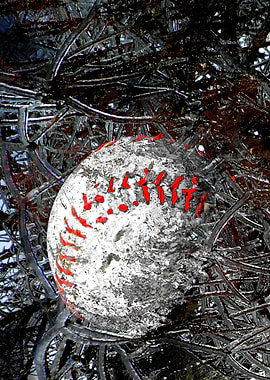 Baseball art print w 20