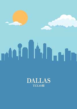 Dallas City Skyline