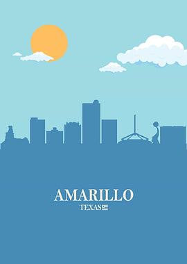Amarillo City Skyline