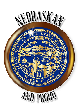 Nebraska Proud Flag Button