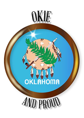 Oklahoma Proud Flag Button