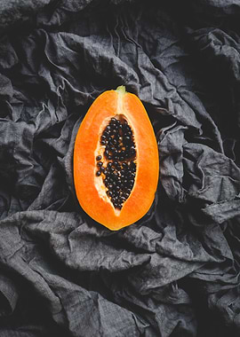 Fresh papaya slice