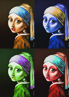 Four Girls with a pearl