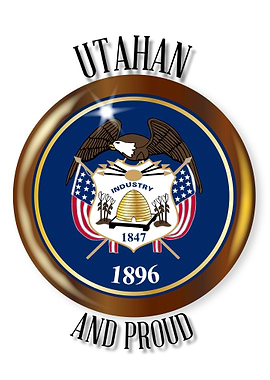 Utah Proud Flag Button