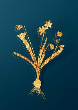 Gold Flower Illustration