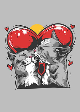 Cat in love