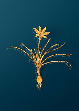 Gold Floral Illustration