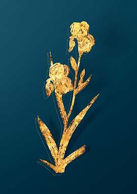 Gold Antique Flowers