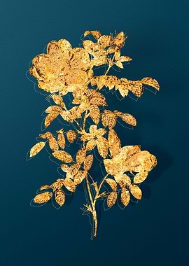 Gold Floral Illustration