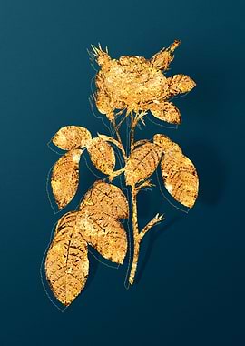 Gold Floral Illustration