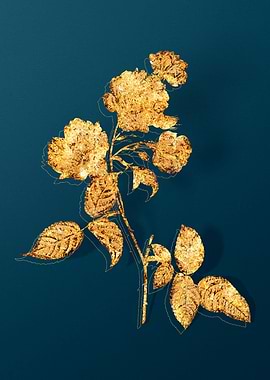 Gold Floral Illustration